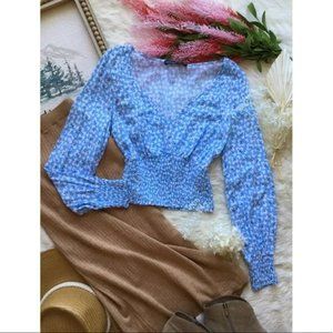 Abercrombie & Fitch Winter Cornflower Cottagecore Top
